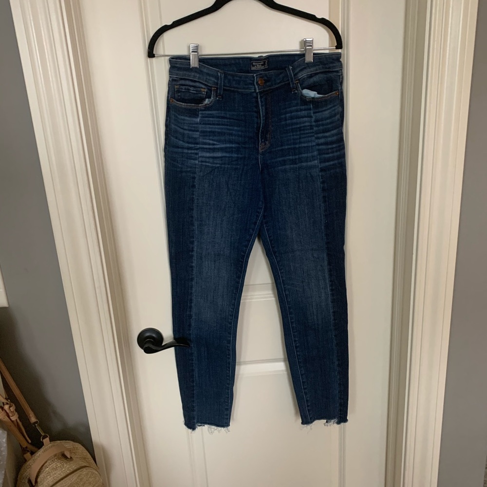 abercrombie & fitch two-toned jeans